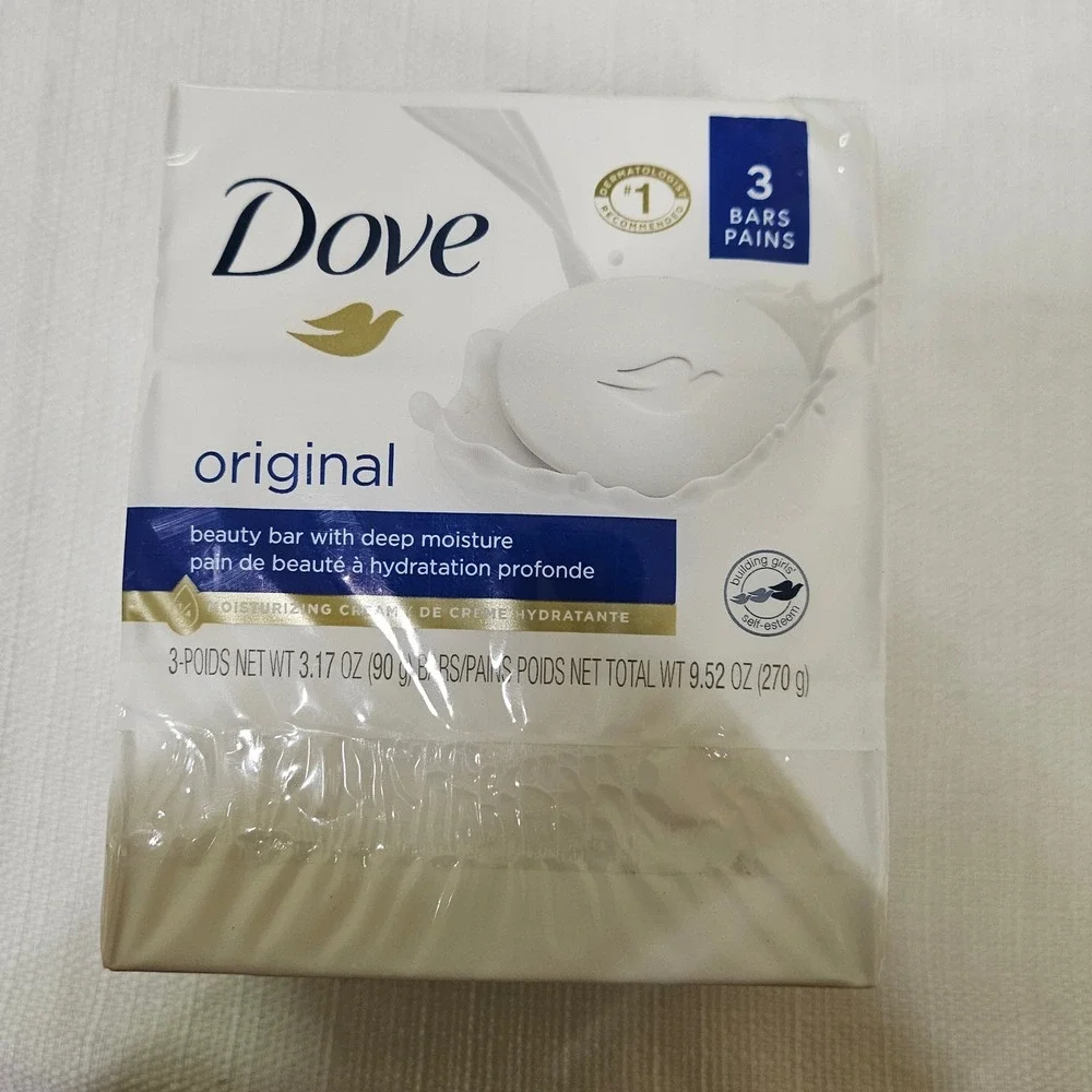 Dove Original Beauty Bar Moisturizing Cream‎ 3 Bars 9.52oz Lot of 4